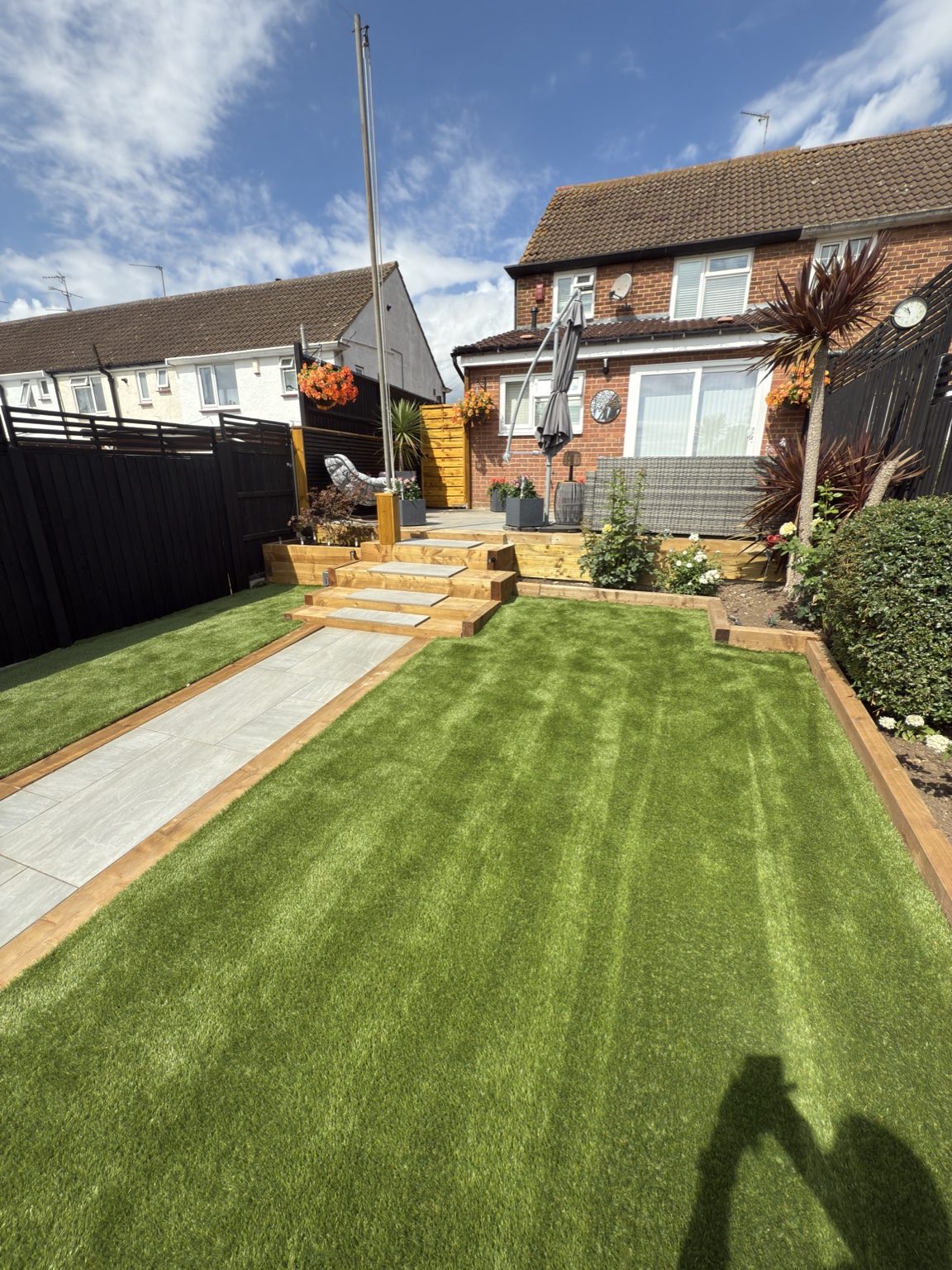 Completed garden and landscaping project by NE Complete